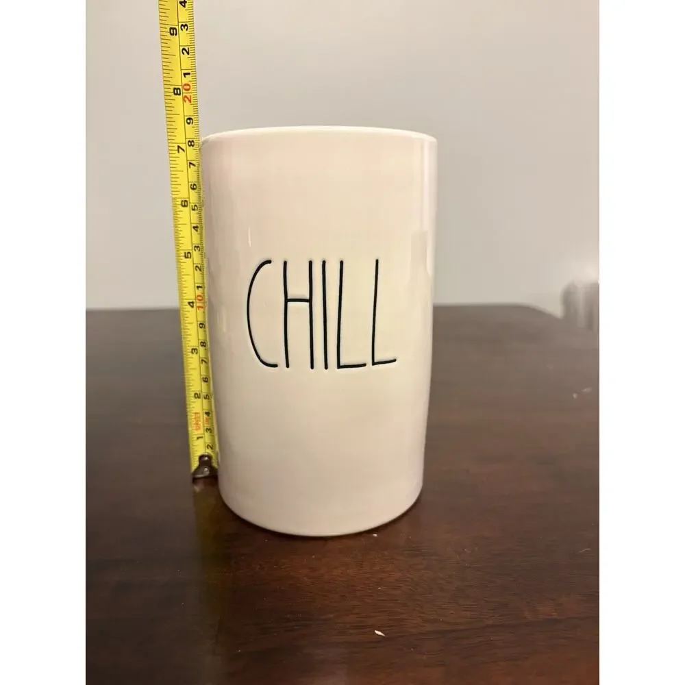 Rae Dunn Artisan Collection CHILL Wine Champagne Bottle Chiller Cream Ice Bucket
